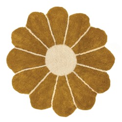 Tapis daisy fleur moutarde À La Collection