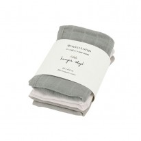 Organic Muslin Cloths 3-Pack Limestone Konges Slojd