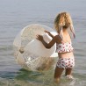 Grand ballon de plage crème transparent Konges Slojd