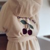 Terry bathrobe embroidery cherry Konges Slojd