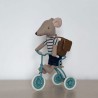 Tricycle mouse big brother with bag Maileg