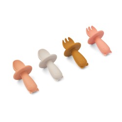 Avril baby cutlery 4 pack tuscany rose Liewood