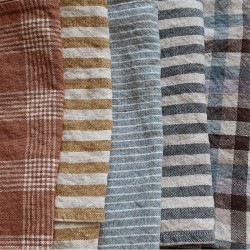 Linen kitchen towel marine stripe ocean nature Haps Nordic