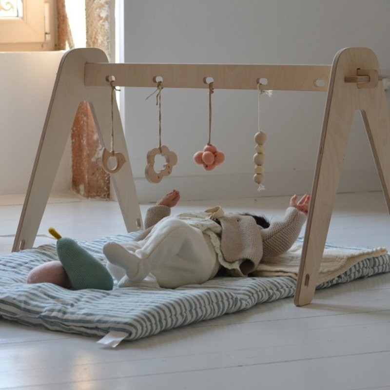 Wooden 1st Play Baby Gym Loullou - Yellow Flamingo