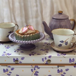 Coffret service à thé et biscuits violet Maileg