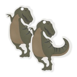 Lot de 12 étiquettes cadeaux dinosaures 
