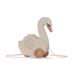 Wooden pull swan fsc Konges Slojd