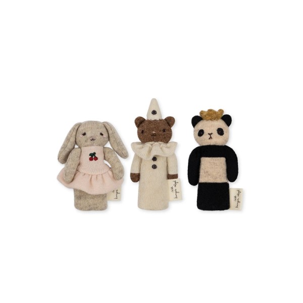 Set of 3 finger puppets Konges Slojd