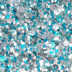 Libérée Dégivrée blue glitter SiSi la paillette