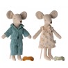 Mum and dad mice in cigarbox Maileg