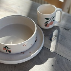 Set de vaisselle Camren en porcelaine pêche Liewood