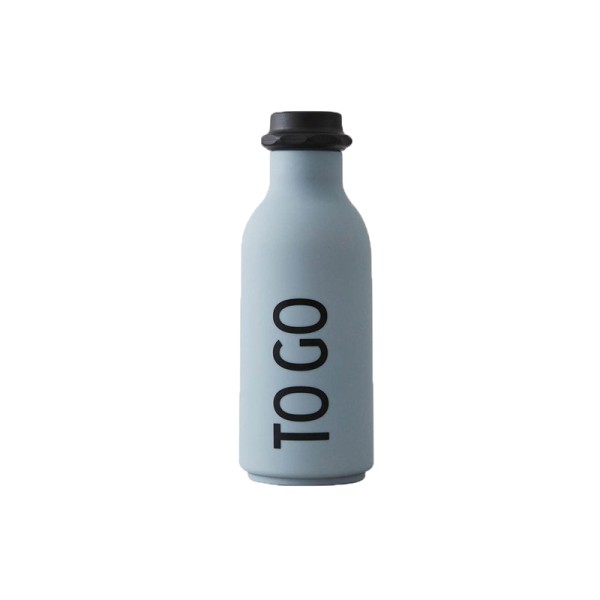 To Go drinking bottle grey Design Letters