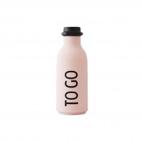 To Go drinking bottle pink Design Letters