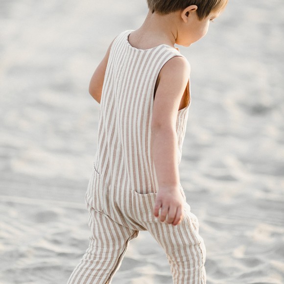 Jumpsuit cocoa stripe Rylee and Cru