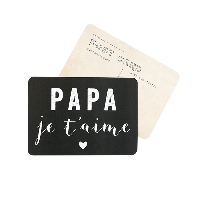 Postcard "PAPA JE T'AIME" (DAD I LOVE YOU) Cinq Mai