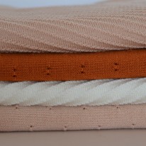 Couverture en laine Bibi abricot Hvid