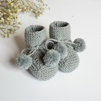 Bootee Agathe Mouse Gray Jacotte Tricote