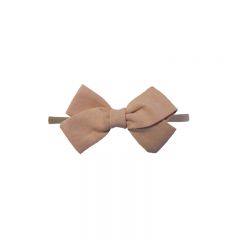 Anna newborn bow nylon headband pink Little Millie