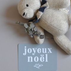 Carte postale "Joyeux Noël" bleu stone Cinq Mai