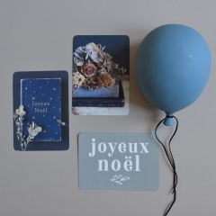 Post Card "Joyeux Noël" bleu stone Cinq Mai