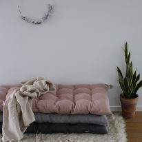 Linen mattress powder pink Mallino