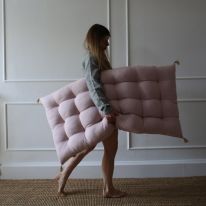 Linen mattress powder pink Mallino