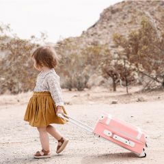 Petite valise à roulettes rose Olli Ella