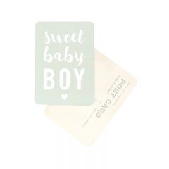 Carte postale "sweet baby boy" smoke green