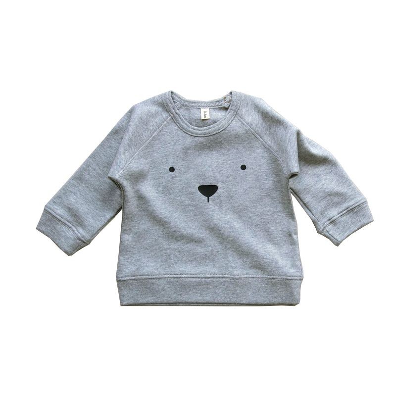 Sweat ours gris Organic Zoo