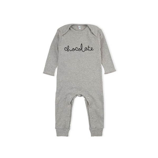 Grey Playsuit chocolate Organic Zoo