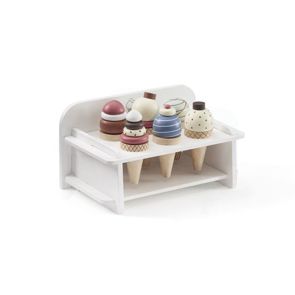 Wooden toy ice-cream rack and Ice-creams Kid's Concept