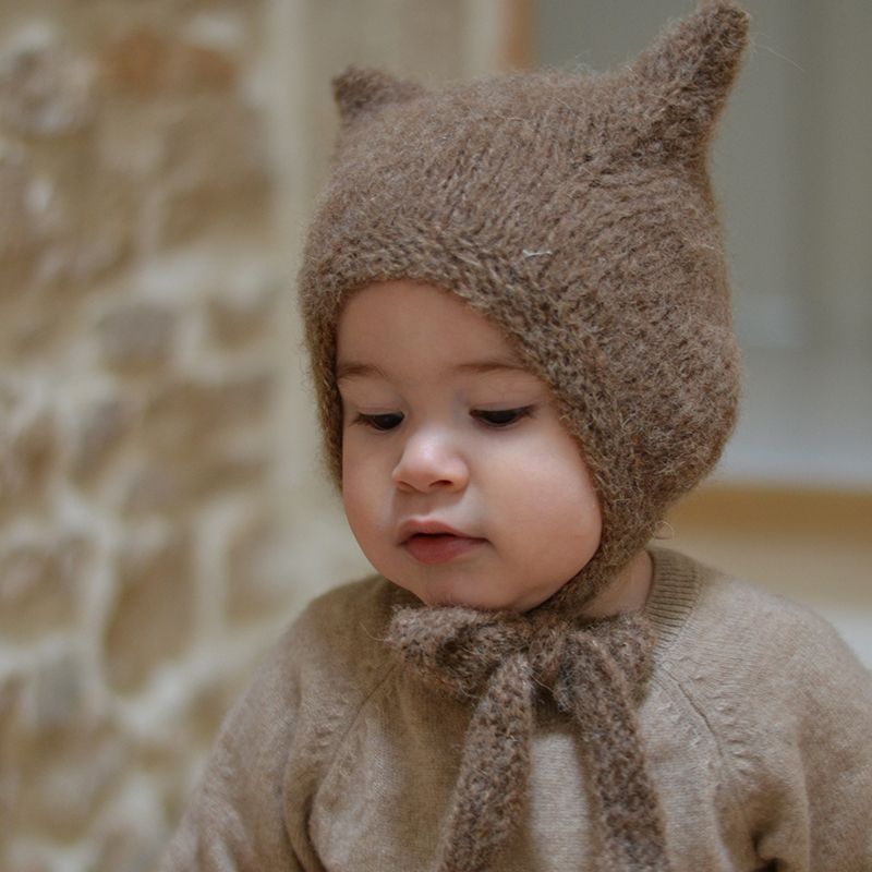 bambolina kitty bonnet 6-12m | hartwellspremium.com
