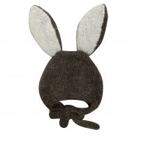 Bunny bonnet dark brown Bambolina