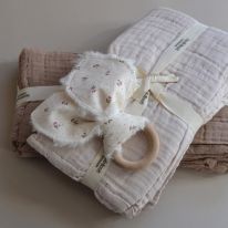 4 pack muslin cloths almond Bonet et Bonet