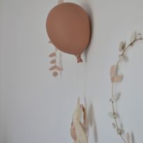 Ballon en céramique vieux rose