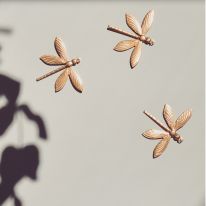 Trio of brass dragonflies Gentil Coquelicot