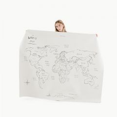 Tapis lavable midi + carte du monde Gathre