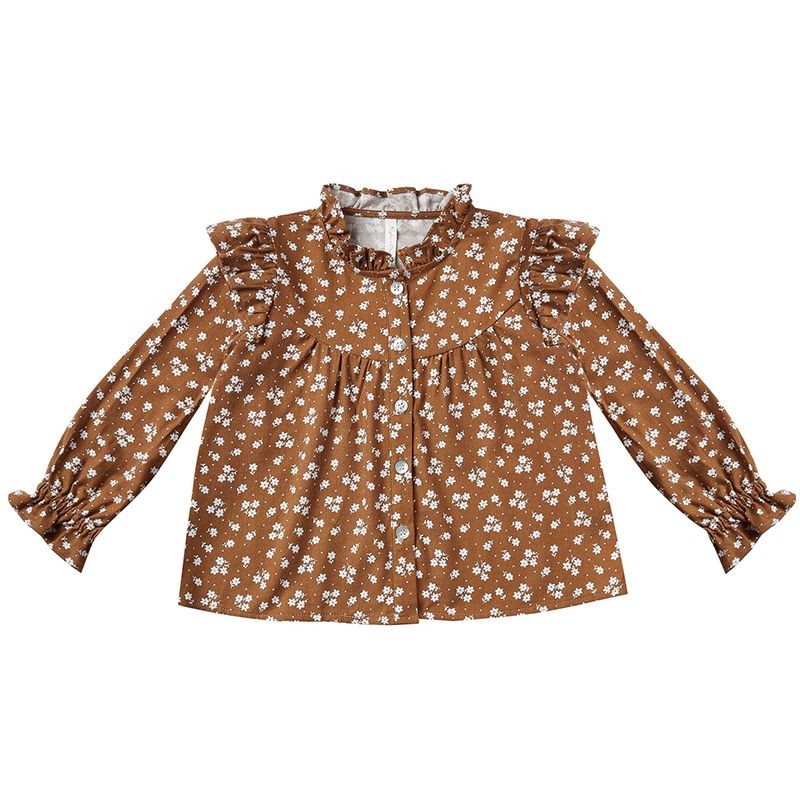 Ditsy roony blouse Rylee and Cru - Yellow Flamingo