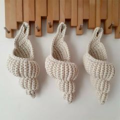 Coquillage long en crochet cream Supcio Design