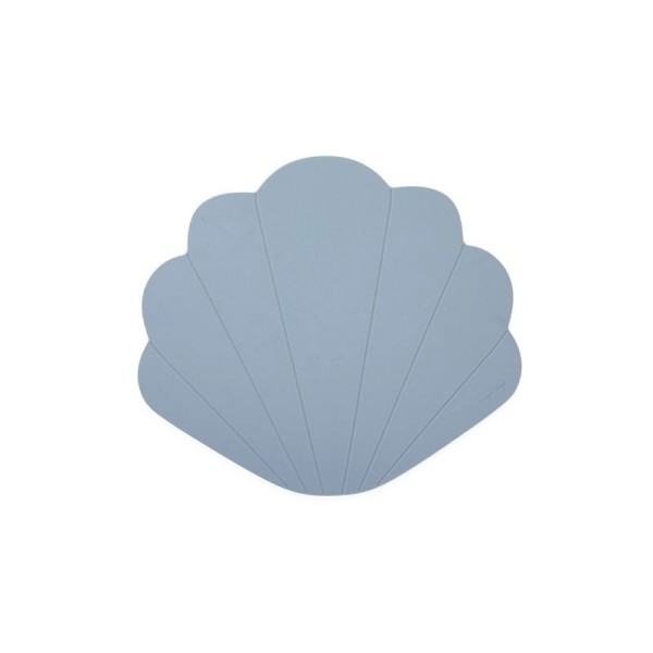 Silicone placemat clam light blue Konges Slojd