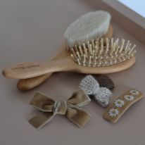 Set of beige hair clip Gentil Coquelicot