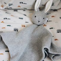 Doudou milo tricoté lapin grey melange