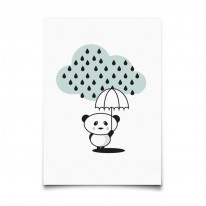 EEF LILLEMOR  Carte postale Panda rain