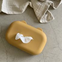 Boîte à lingettes bébé emi mustard Liewood - Yellow Flamingo