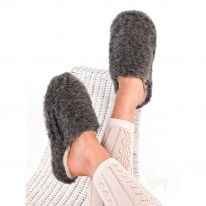 Wool slippers woman graphite  Alwero