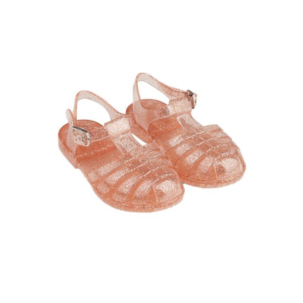 Rubber beach sandals glitter peach Liewood